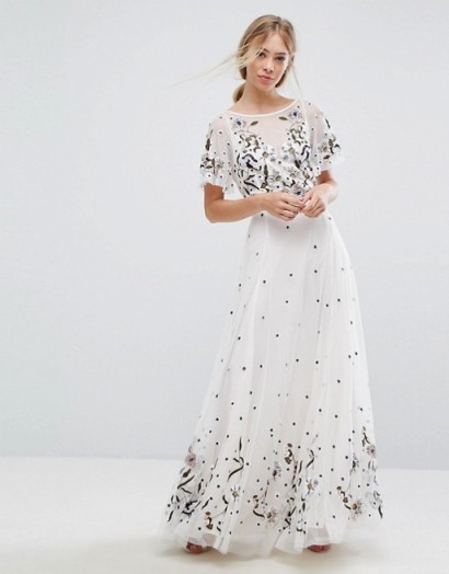 French Connection Lucile Embroidered Maxi Dress