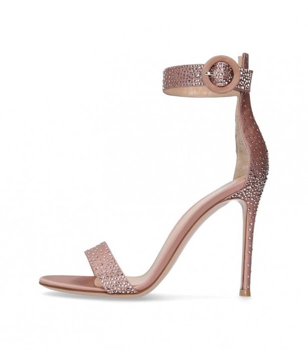 Gianvito Rossi Elysium Heeled Sandals 105 – embellished barely there high heels - flipped