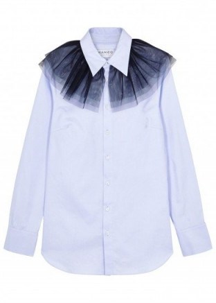 OSMAN Gilles tulle-trimmed cotton shirt - flipped