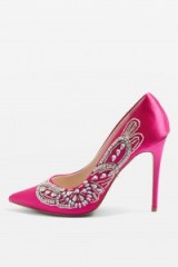 Topshop GLITZ Embellished Court Shoes – hot pink courts