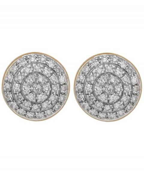 MONICA VINADER Gold Vermeil Diamond Ava Button Stud Earrings