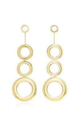 Joanna Laura Constantine Gold-Plated Grommets Statement Earrings - flipped