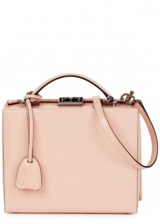 MARK CROSS Grace large blush leather box bag | luxury pink handbags - flipped