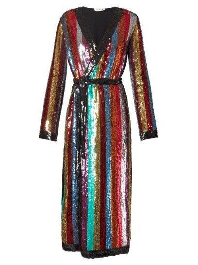 ATTICO Grace sequin-embellished wrap dress - flipped