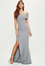 Missguided grey one shoulder maxi dress – evening glamour – glamorous party dresses – affordable event fashion