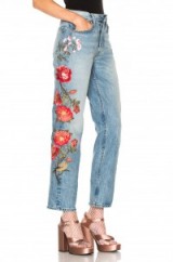 GRLFRND for FWRD Helena High-Rise Straight | floral jeans | Hall & Oats
