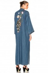 GRLFRND for FWRD Samantha Long Robe | long blue denim robes