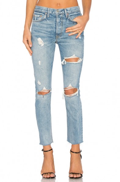 GRLFRND X REVOLVE PETITE KAROLINA HIGH-RISE SKINNY JEAN | ripped jeans