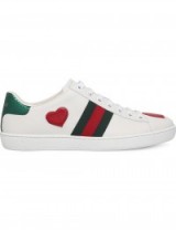 GUCCI New Ace heart-detail leather trainers