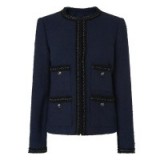 LK Bennett HALYNA NAVY TWEED JACKET ~ smart blue jackets