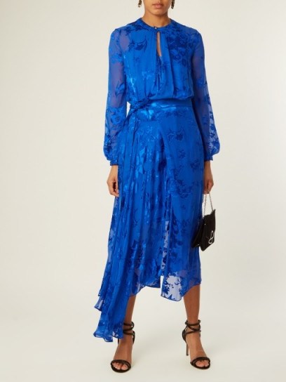 PREEN BY THORNTON BREGAZZI Harlow silk-blend devoré wrap dress - flipped