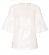HUISHAN ZHANG White sequin-embellished top