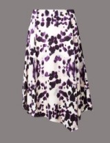AUTOGRAPH Ink Print Asymmetrical Midi Skirt / M&S skirts / Marks and Spencer