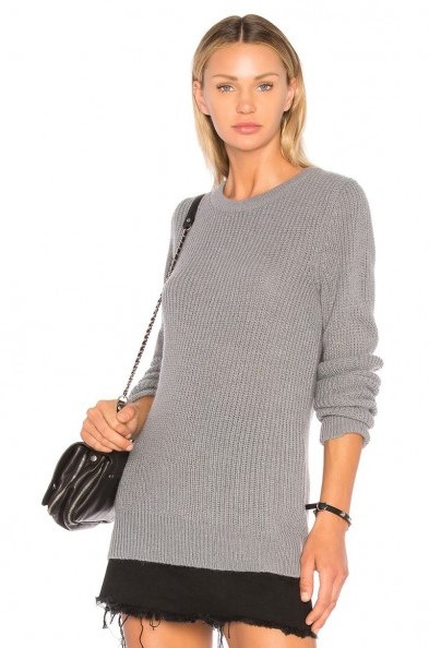 IRO SAPPO KNIT | chunky grey rib knit jumpers | slouchy knitwear - flipped