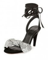 Isabel Marant Akynn Glitter Bow Sandal ~ statement high heeled sandals
