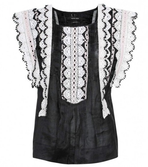 ISABEL MARANT Nandy lace-trimmed top - flipped