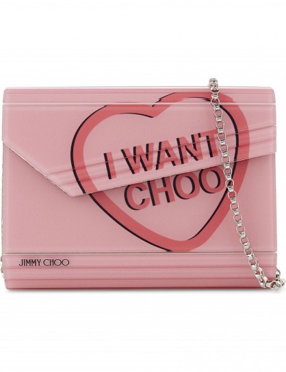 JIMMY CHOO Candy love heart acrylic clutch
