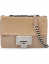 JIMMY CHOO Rebel Soft Mini suede and leather cross-body bag ballet-pink