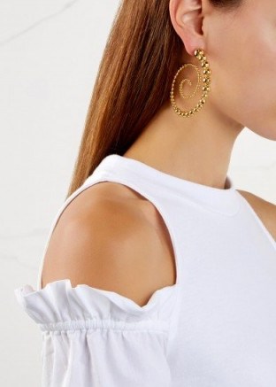 PAULA MENDOZA Jordaan 24kt gold-plated earrings - flipped