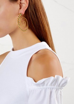 PAULA MENDOZA Jordaan 24kt gold-plated earrings