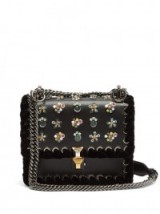 FENDI Kan I small leather cross-body bag ~ floral bags