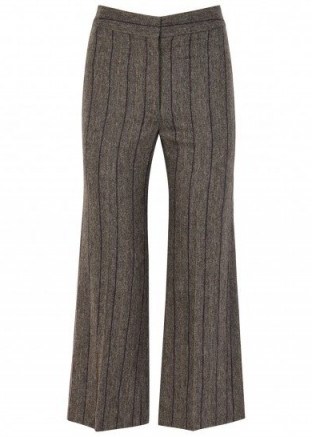 ISABEL MARANT Kearoan cropped linen blend trousers | grey crop leg pants - flipped