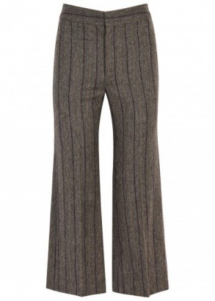 ISABEL MARANT Kearoan cropped linen blend trousers | grey crop leg pants