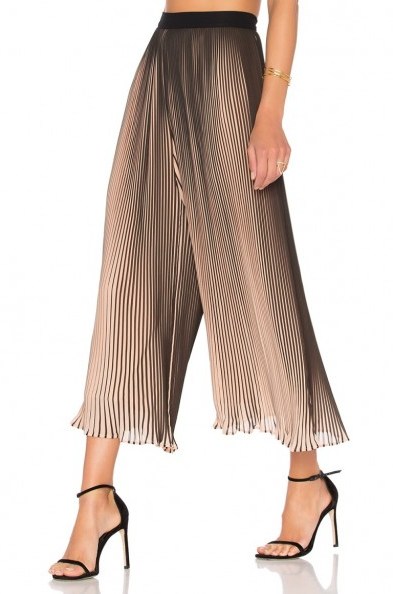 KENDALL + KYLIE PLEATED PANT | floaty wide leg cropped trousers - flipped
