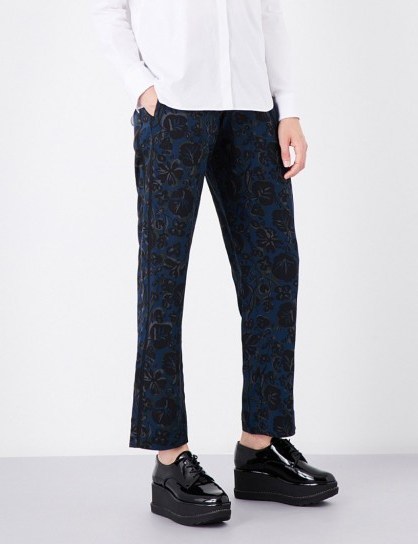 KENZO Floral tapered silk jogging bottoms - flipped