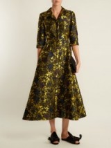 ERDEM Kristen floral-jacquard midi dress ~ elegant style dresses