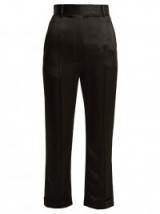HAIDER ACKERMANN Kuiper high-rise satin trousers ~ black silky pants ~ classic style