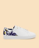 Ted Baker PEHRIE Lace-up trainers ~ white floral sneakers
