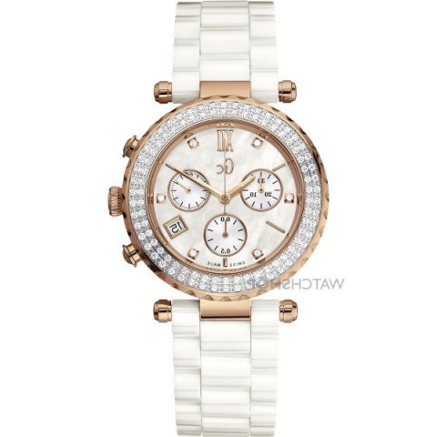 GC LADIES’ DIVER CHIC CERAMIC CHRONOGRAPH DIAMOND WATCH – womens bling watches - flipped