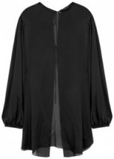 THE ROW Latou black silk chiffon blouse