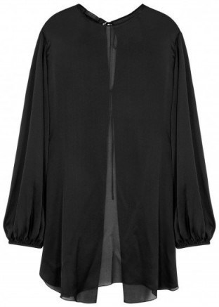 THE ROW Latou black silk chiffon blouse - flipped