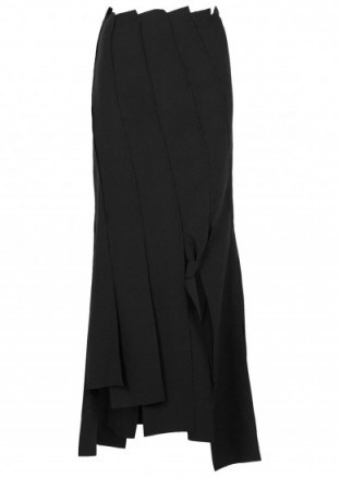REJINA PYO Lauren panelled asymmetric skirt ~ stylish black skirts - flipped