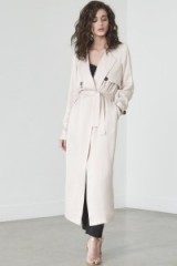 Lavish Alice Trench Coat in Sand Satin ~ luxe style lightweight coats