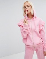 Lazy Oaf Oversized Spoilt Hoodie With Frills – pink ruffle hoodies