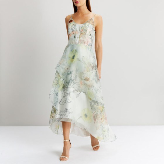 COAST Le La Printed Strappy Dress ~ floral print occasion dresses - flipped