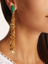 SYLVIA TOLEDANO Leaves gold-plated clip-on earrings ~ statement jewellery ~ standout accessories