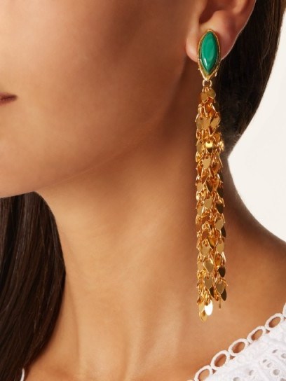 SYLVIA TOLEDANO Leaves gold-plated clip-on earrings ~ statement jewellery ~ standout accessories - flipped