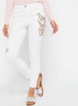 MISS SELFRIDGE LIZZIE White Embroidered Jeans