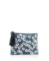 Loeffler Randall Woven Embroidery Tassel Pouch ~ floral embroidered pouches