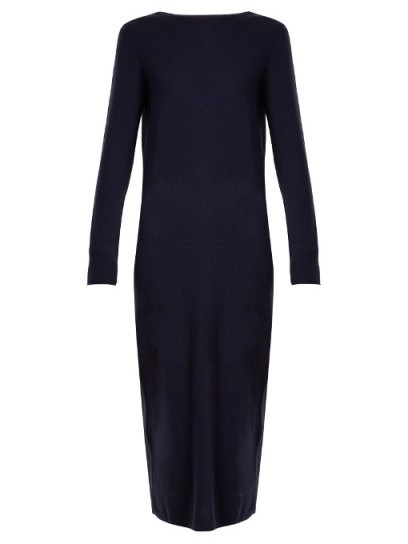 ALLUDE Long-sleeved wool and cashmere-blend dress | knitted dresses | knitwear - flipped