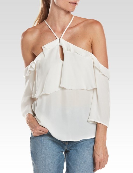 PAIGE LUCIANA TOP – WHITE #halter - flipped