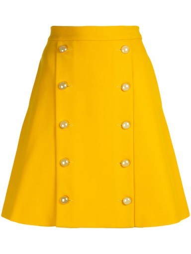 MACGRAW Solar skirt – yellow 70s style A-line skirts - flipped