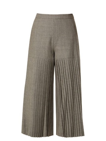 OSMAN Madie pleated wool culottes - flipped