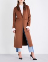 MAJE Galaxie wool-blend coat ~ smart tobacco-brown coats ~ autumn/winter outerwear