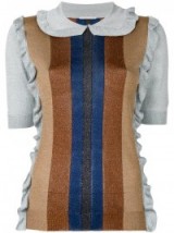 MARCO DE VINCENZO lurex ruffle jumper ~ beautiful knitwear