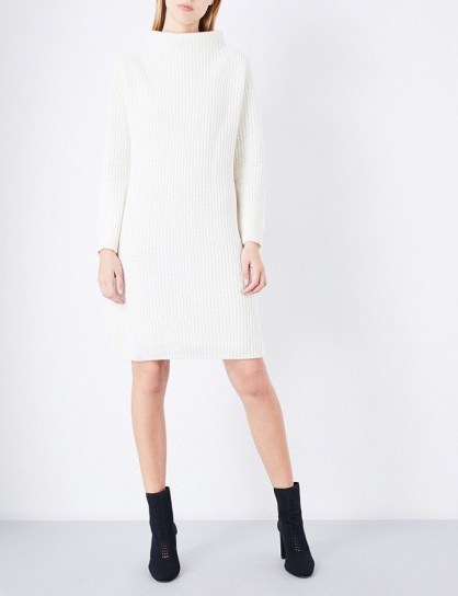 MAX MARA Paste wool and cashmere-blend jumper dress ~ ivory sweater dresses ~ knitwear - flipped
